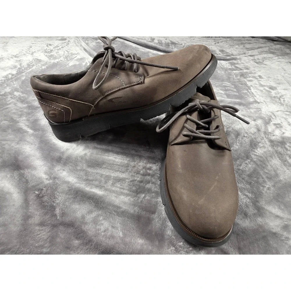 SKECHERS AUGUSTINO CARANO Brown Leather Oxford Shoes, Men's Size 9‎